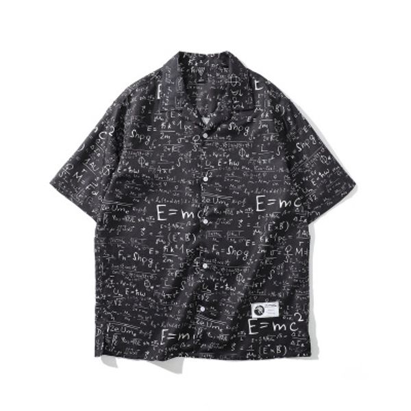 mens summer relativity print thin casual shirts loose breathable short sleeve male fashion turn-down collar clothing, White;black
mens summer relativity print thin casual shirts loose breathable short sleeve male fashion turn-down collar clothing, White;black