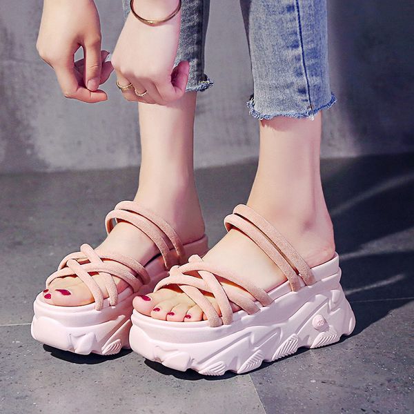slippers women summer slides increased internal high-heeled shoes lady on a wedge platform pantofle heels 2020, Black
slippers women summer slides increased internal high-heeled shoes lady on a wedge platform pantofle heels 2020, Black