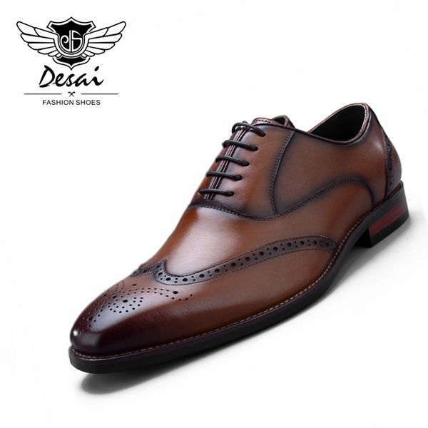 desai 2019 british style shoes men bullock carved genuine leather lace up men's business dress shoes beathable casual, Black
desai 2019 british style shoes men bullock carved genuine leather lace up men's business dress shoes beathable casual, Black