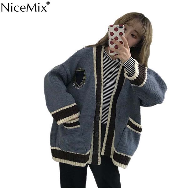 nicemix 2018 autumn casual cardigan women knitwear fashion knitted sweater coat female v-neck woman cardigans femme, White;black
nicemix 2018 autumn casual cardigan women knitwear fashion knitted sweater coat female v-neck woman cardigans femme, White;black
