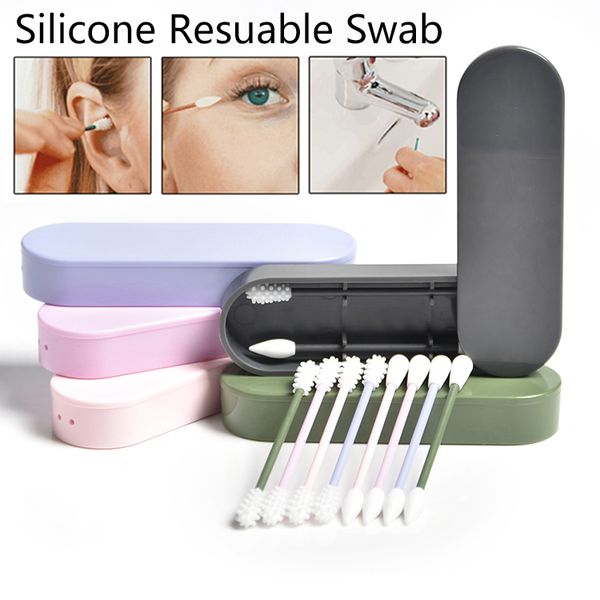 2pcs/set reusable cotton swab ear cleaning cosmetic silicone buds swabs sticks with box for cleaning makeup makeup brushes
2pcs/set reusable cotton swab ear cleaning cosmetic silicone buds swabs sticks with box for cleaning makeup makeup brushes