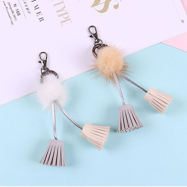 fashion new fringed mink hair ball pompom keychain cute women girl key chain handbag tassels pendant car key ring jewelry, Silver
fashion new fringed mink hair ball pompom keychain cute women girl key chain handbag tassels pendant car key ring jewelry, Silver