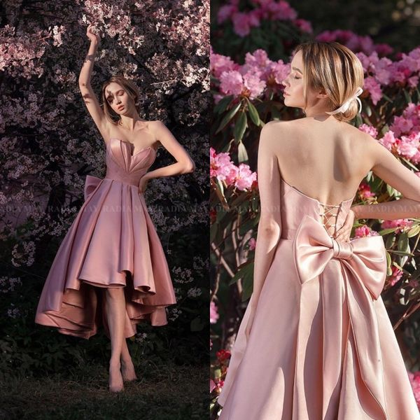 pink satin high low homecoming dresses 2020 sweetheart short front long back knee length cocktail dresses graduation party gowns, Blue;pink
pink satin high low homecoming dresses 2020 sweetheart short front long back knee length cocktail dresses graduation party gowns, Blue;pink