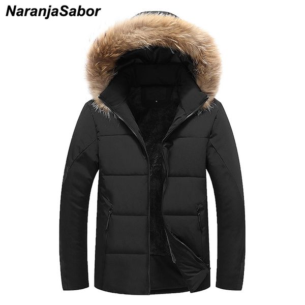 naranjasabor men's winter thick parka jacket men fur collar warm windproof coat casual male brand clothing plus-size 8xl n631, Black
naranjasabor men's winter thick parka jacket men fur collar warm windproof coat casual male brand clothing plus-size 8xl n631, Black