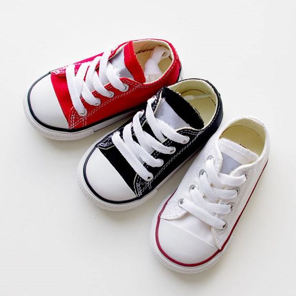 

новые брендовые детские парусиновые туфли модные высокие - полуботинки мальчики и девочки спортивные холст детские кеды обувь, Black;red