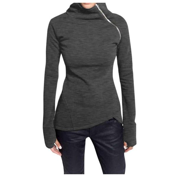 winter women casual solid blouseladies high collar zipper long sleeve sweater finger sweatshirt female 2020 new, White
winter women casual solid blouseladies high collar zipper long sleeve sweater finger sweatshirt female 2020 new, White