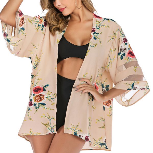 2020 women printed boluse sunscreen cardigan 3/4 sleeve female mesh patchwork shawl summer beach wear
2020 women printed boluse sunscreen cardigan 3/4 sleeve female mesh patchwork shawl summer beach wear