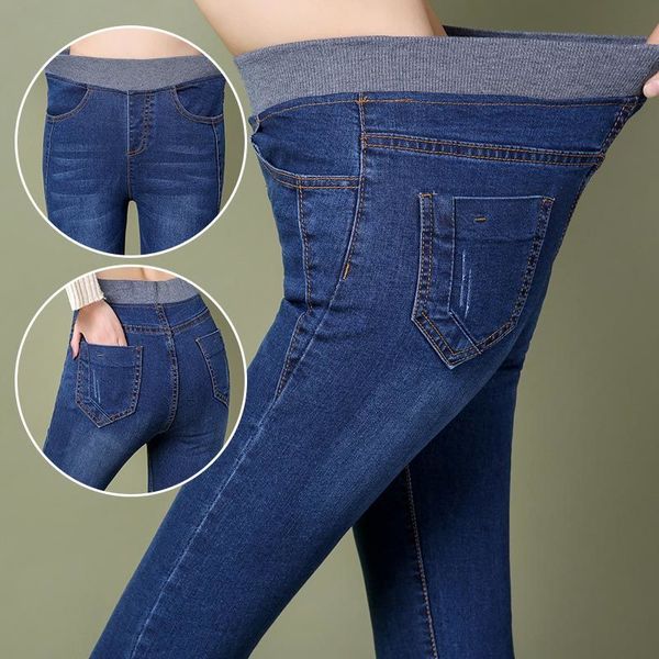 women's jeans women plus size casual high waist summer autumn pant slim stretch cotton denim trousers for woman blue black 26-34
women's jeans women plus size casual high waist summer autumn pant slim stretch cotton denim trousers for woman blue black 26-34