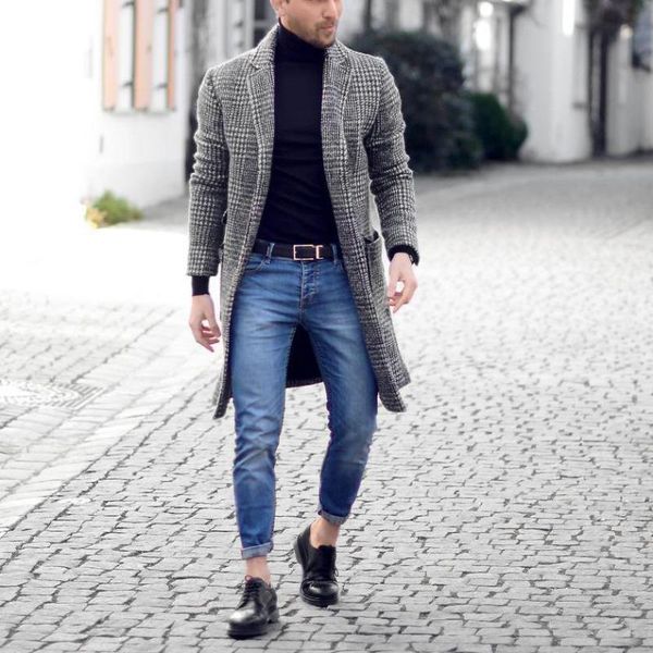 2019 new autumn and winter woolen coat men leisure long woolen coats mens casual fashion plaid coat jacket men overcoat, Black
2019 new autumn and winter woolen coat men leisure long woolen coats mens casual fashion plaid coat jacket men overcoat, Black