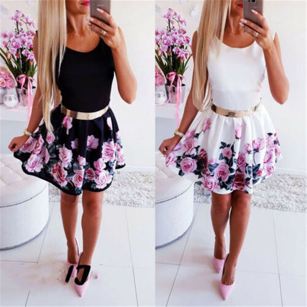 summer women dress vintage boho short mini dress evening party beach holiday dresses 2019 floral print sleeveless sundress, Black;gray
summer women dress vintage boho short mini dress evening party beach holiday dresses 2019 floral print sleeveless sundress, Black;gray