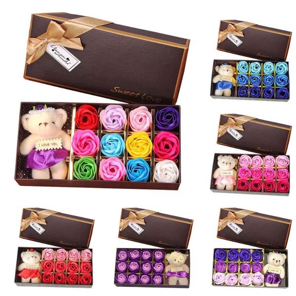 valentine day gift new bear gift box rose flowers small 12 soap flower bouquet wedding home festival fausse fleur #2d26
valentine day gift new bear gift box rose flowers small 12 soap flower bouquet wedding home festival fausse fleur #2d26