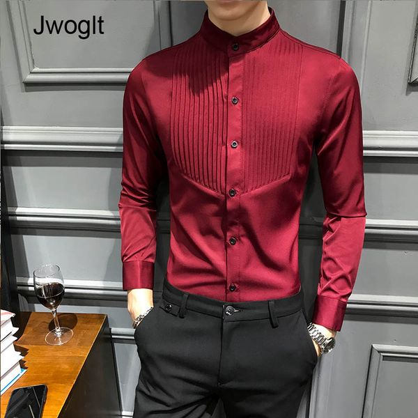 men shirt brand slim fit casual white red black social shirts dress long sleeve night club prom tuxedo shirts, White;black
men shirt brand slim fit casual white red black social shirts dress long sleeve night club prom tuxedo shirts, White;black