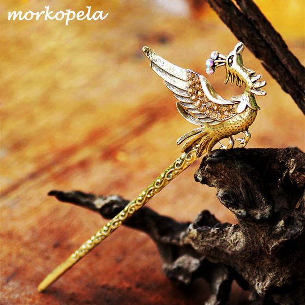 morkopela phoenix vintage rhinestone hairpin stick accessories women chinese style hair sticks banquet hair clips jewelry, Golden;white
morkopela phoenix vintage rhinestone hairpin stick accessories women chinese style hair sticks banquet hair clips jewelry, Golden;white
