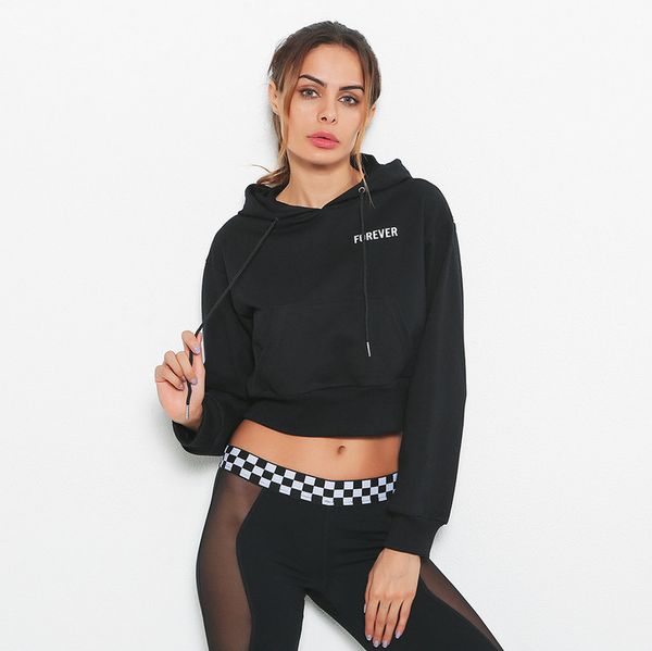 women sweaters hooded crop running jacket windcoat exercise trainning long sleeve, White;black
women sweaters hooded crop running jacket windcoat exercise trainning long sleeve, White;black