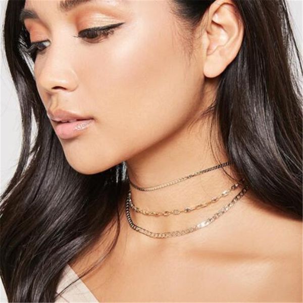 wkoud fashion simple bohemain circle pendant chain necklace for women gold color multi layer choker statement necklace charm, Silver
wkoud fashion simple bohemain circle pendant chain necklace for women gold color multi layer choker statement necklace charm, Silver
