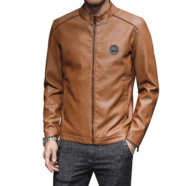 new spring autumn men's fashion pu leather jacket motorcycle leather jacket mens leisure clothing slim men, Black
new spring autumn men's fashion pu leather jacket motorcycle leather jacket mens leisure clothing slim men, Black