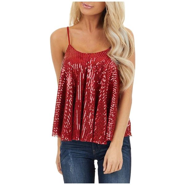 women summer sequin vest party sleeveless tank fashion clubwear cami tank vest tee female women's blusas, White
women summer sequin vest party sleeveless tank fashion clubwear cami tank vest tee female women's blusas, White
