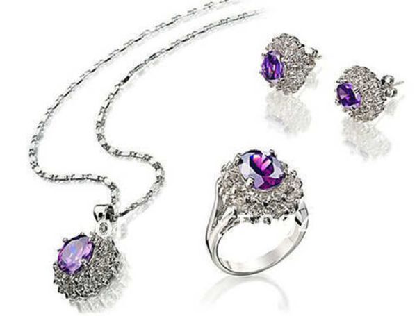 wholesale>>>fancy jewelry silver crystal earrings ring pendant set, Black
wholesale>>>fancy jewelry silver crystal earrings ring pendant set, Black