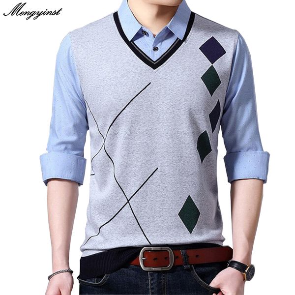 cashmere wool sweater men brand clothing 2020 autumn winter slim warm fake two-piece suit sweaters turn-down pullover men top, White;black
cashmere wool sweater men brand clothing 2020 autumn winter slim warm fake two-piece suit sweaters turn-down pullover men top, White;black
