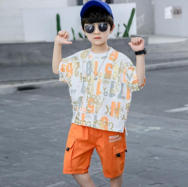 ins boys' summer short sleeve suit children's handsome letter new style clothes children's two-piece set in korean, White
ins boys' summer short sleeve suit children's handsome letter new style clothes children's two-piece set in korean, White