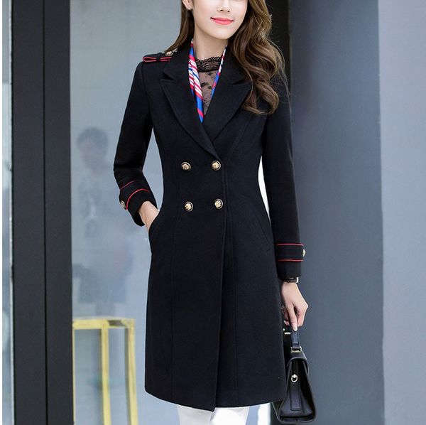 women's wool & blends kancoold coats women professional wear medium and long jacket thick woolen cotton fashion jackets 2021sep28, Black
women's wool & blends kancoold coats women professional wear medium and long jacket thick woolen cotton fashion jackets 2021sep28, Black
