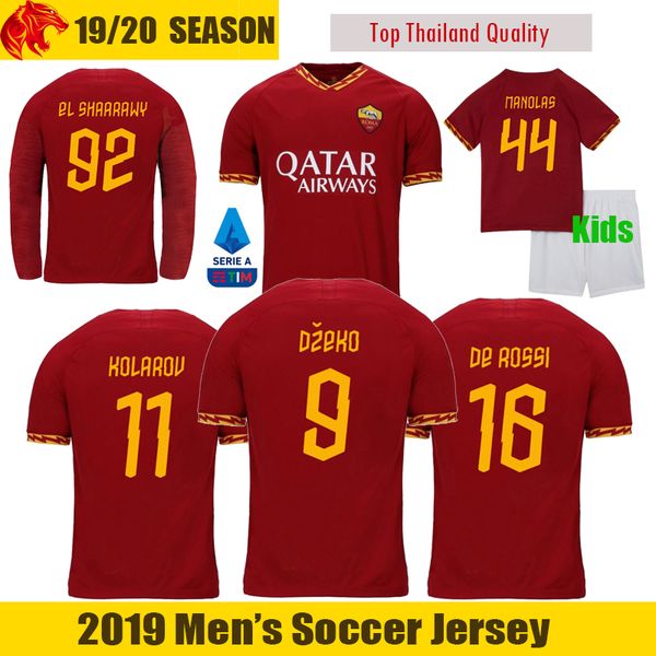 19 20 Roma Soccer Jerseys DE ROSSI 2019 2020 AS Roma DZEKO Soccer Shirt EL SHAARRWY Football Shirt MANOLAS KOLAROV Jersey
19 20 Roma Soccer Jerseys DE ROSSI 2019 2020 AS Roma DZEKO Soccer Shirt EL SHAARRWY Football Shirt MANOLAS KOLAROV Jersey