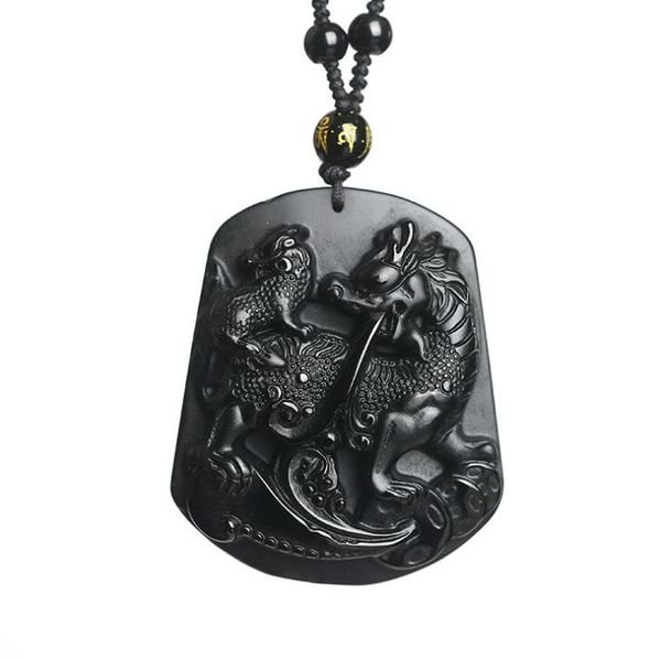 lockets natural obsidian kirin pendant necklace men and women crystal jewelry wholesale gifts fine, Silver
lockets natural obsidian kirin pendant necklace men and women crystal jewelry wholesale gifts fine, Silver