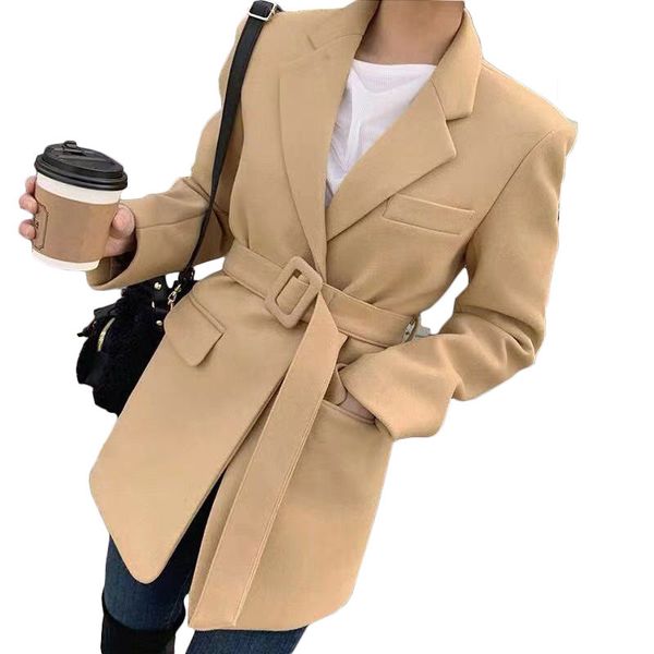 women blazers new korean fashion pure colored fashion with small suit jacket women's hong kong wind leisure long sleeve coat, White;black
women blazers new korean fashion pure colored fashion with small suit jacket women's hong kong wind leisure long sleeve coat, White;black