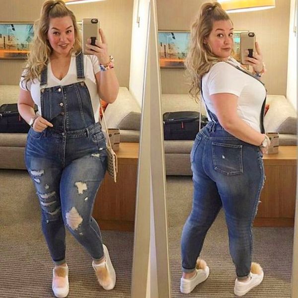 women's jeans plus size l-5xl women solid color long demin jumpsuit hole pants loose casual, Blue
women's jeans plus size l-5xl women solid color long demin jumpsuit hole pants loose casual, Blue