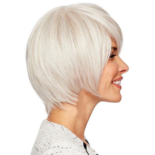 lady 100% human hair wig, bob silver short wigs, oblique bangs heat resistant full head hair wigs 28cm, Black
lady 100% human hair wig, bob silver short wigs, oblique bangs heat resistant full head hair wigs 28cm, Black