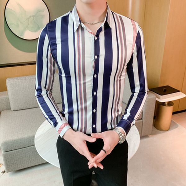 2020 men's korean casual shirt long-sleeved slim tide brand british retro printed shirt handsome wild, White;black
2020 men's korean casual shirt long-sleeved slim tide brand british retro printed shirt handsome wild, White;black