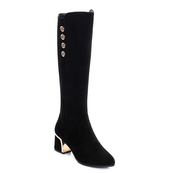 high boots mid-heeled boots winter with antiskid female women winter long shoes black suede thigh high knee
high boots mid-heeled boots winter with antiskid female women winter long shoes black suede thigh high knee