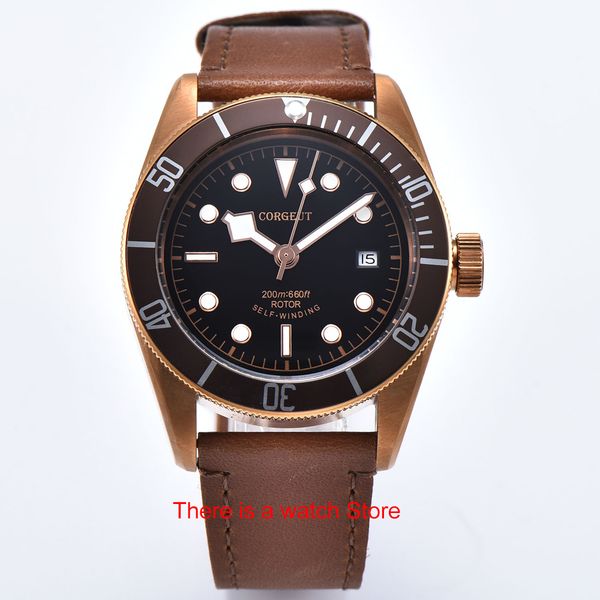 corgeut 41mm miyota automatic watch men schwarz bay wristwatch leather strap luminous waterproof sport diver mechanical watch, Slivery;brown
corgeut 41mm miyota automatic watch men schwarz bay wristwatch leather strap luminous waterproof sport diver mechanical watch, Slivery;brown