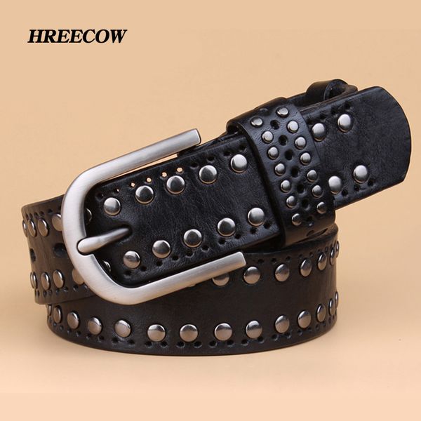 genuine leather rivet belts designer women belts brand waist belt for women casual pin buckle female belts strap t200113, Black;brown
genuine leather rivet belts designer women belts brand waist belt for women casual pin buckle female belts strap t200113, Black;brown