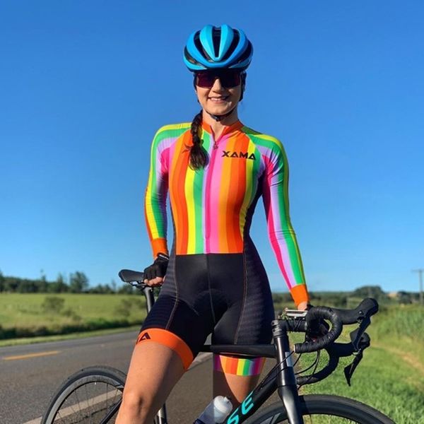 xama bike skinsuits 2020 women long sleeve jumpsuit triathlon pro team uniform ciclismo mtb cycling clothes running speedsuit, Black;blue
xama bike skinsuits 2020 women long sleeve jumpsuit triathlon pro team uniform ciclismo mtb cycling clothes running speedsuit, Black;blue