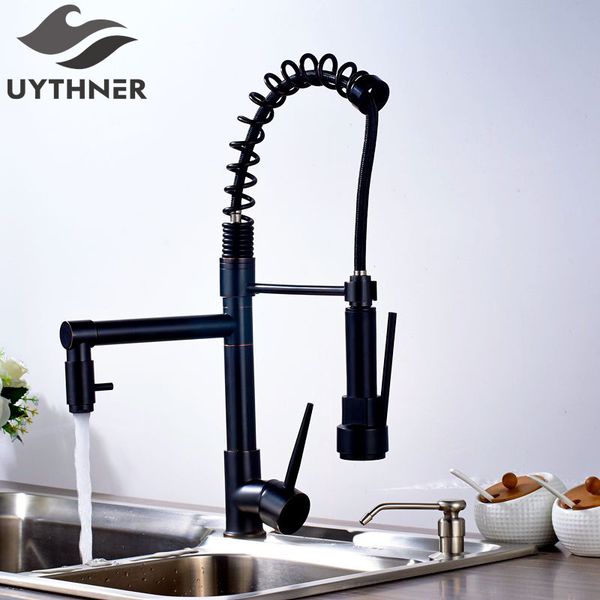 uythner modern solid brass oil rubbed bronze kitchen faucet mixer tap single sharp handle single hole
uythner modern solid brass oil rubbed bronze kitchen faucet mixer tap single sharp handle single hole
