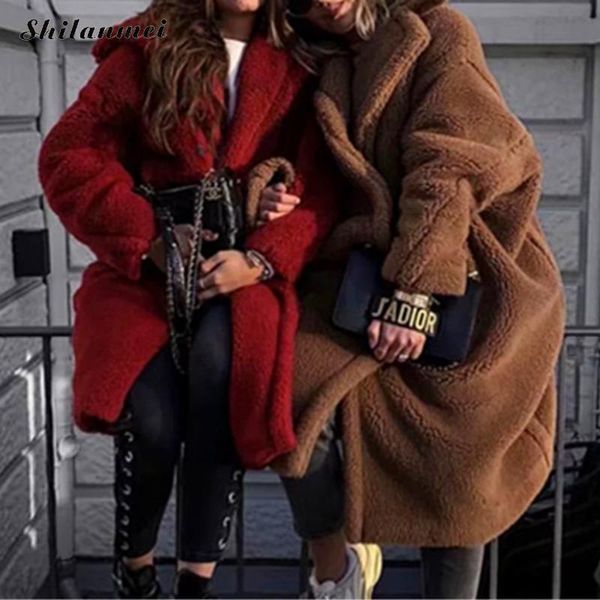 women's winter coat loose lamb faux fur jacket coats cardigans ladies warm casual plush teddy faux fur coat fleece outerwear red, Black
women's winter coat loose lamb faux fur jacket coats cardigans ladies warm casual plush teddy faux fur coat fleece outerwear red, Black