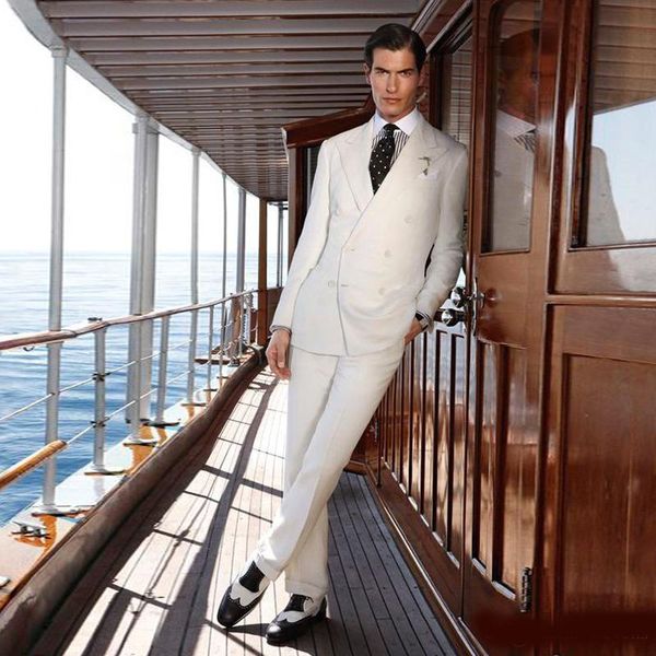 handsome white double breasted slim fit business tuxedos peaked lapel two pieces men's wedding guest suits, Black;gray
handsome white double breasted slim fit business tuxedos peaked lapel two pieces men's wedding guest suits, Black;gray