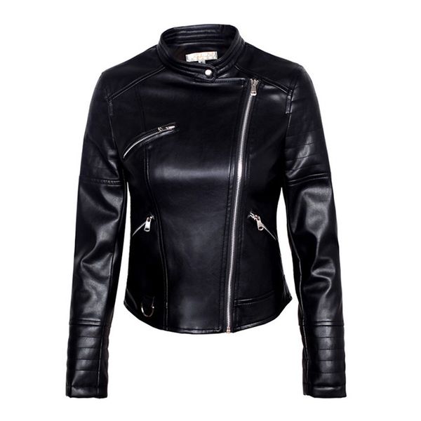 o-neck 2019 autumn women leather jacket female casual outwear solid black coat pu jackets
o-neck 2019 autumn women leather jacket female casual outwear solid black coat pu jackets