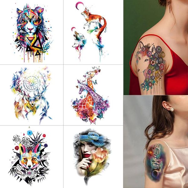 animal watercolor temporary tattoo stickers tiger giraffe wolf waterproof fake tattoo flower yin yang angel body art
animal watercolor temporary tattoo stickers tiger giraffe wolf waterproof fake tattoo flower yin yang angel body art