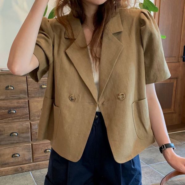 korean fashion women blazer short sleeve notched collar short coat 2020 summer casual office loose female women blazer outerwear, White;black
korean fashion women blazer short sleeve notched collar short coat 2020 summer casual office loose female women blazer outerwear, White;black