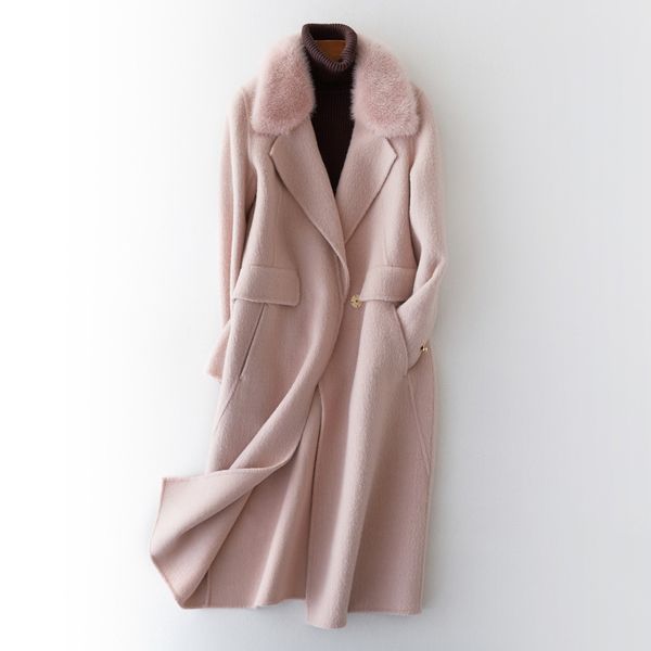 collar real fur coat 20% alpaca 80% wool jacket autumn winter coat women clothes 2019 korean streetwear zt3152, Black
collar real fur coat 20% alpaca 80% wool jacket autumn winter coat women clothes 2019 korean streetwear zt3152, Black