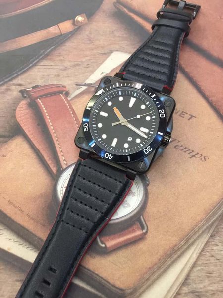 square black case mens wristwatches outdoor bellross black dial automatic watch aviation 46mm large men watches with leather strap, Slivery;brown
square black case mens wristwatches outdoor bellross black dial automatic watch aviation 46mm large men watches with leather strap, Slivery;brown
