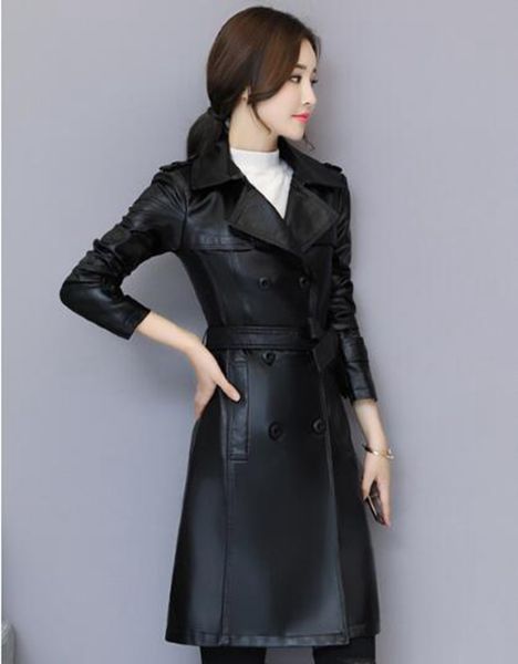women spring and autumn leisure fashion new korean version boutique slim personality trend business in the long size leather coat / m-5xl, Black
women spring and autumn leisure fashion new korean version boutique slim personality trend business in the long size leather coat / m-5xl, Black