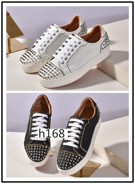 2020 wholesale men women fashion spike sneakers black white leather suede graffiti flat bottoms luxury casual shoe size 37
2020 wholesale men women fashion spike sneakers black white leather suede graffiti flat bottoms luxury casual shoe size 37