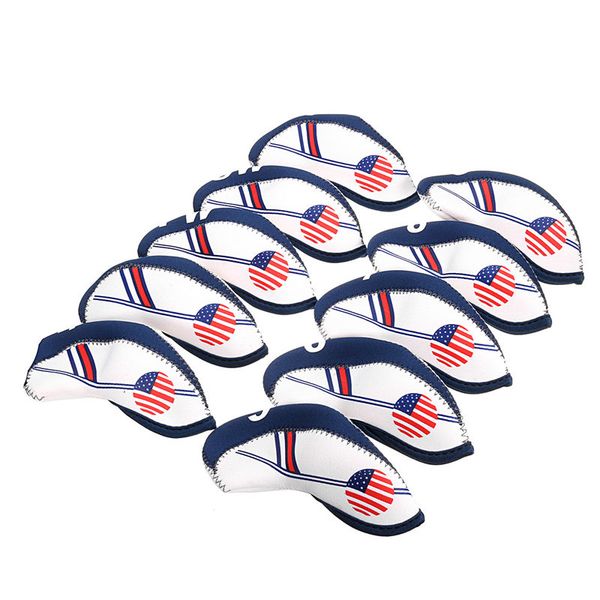 10pcs neoprene golf club iron head cover set white with blue us flag headcovers fit all irons clubs golf accessories
10pcs neoprene golf club iron head cover set white with blue us flag headcovers fit all irons clubs golf accessories