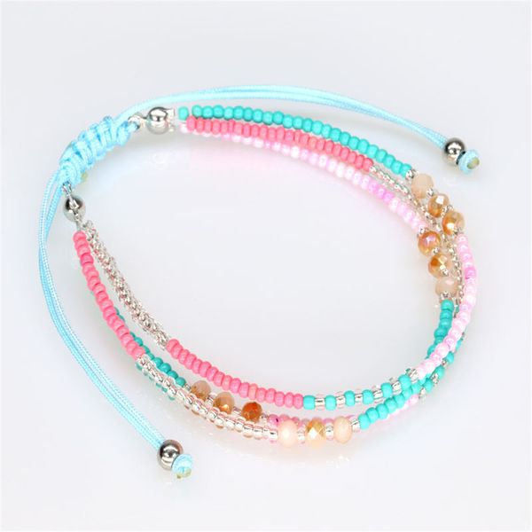 

Bohemian Charm Multi Layered Bracelets for Women Hand Woven Crystal Rice Beads Bracelets Jewelry Party Gift