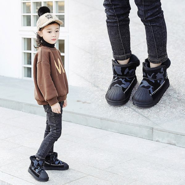 children snow boots winter thick faux leather plush short boots warm and comfortable for winter travel skiing bm88, Black;grey
children snow boots winter thick faux leather plush short boots warm and comfortable for winter travel skiing bm88, Black;grey