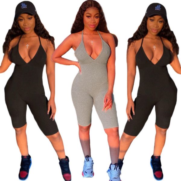 solid womens slim sleeveless jumpsuit skinny knee length active teenager dayly outfit womens designer rompers, Black;white
solid womens slim sleeveless jumpsuit skinny knee length active teenager dayly outfit womens designer rompers, Black;white