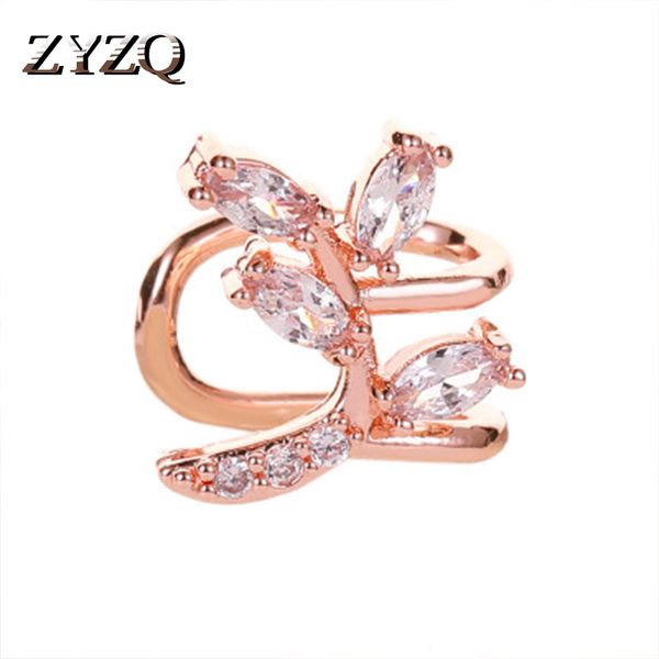 zyzq exquisite open ear clip romantic korean style women leaf shaped accessories with bright cubic zircon stone wholesale lots, Silver
zyzq exquisite open ear clip romantic korean style women leaf shaped accessories with bright cubic zircon stone wholesale lots, Silver